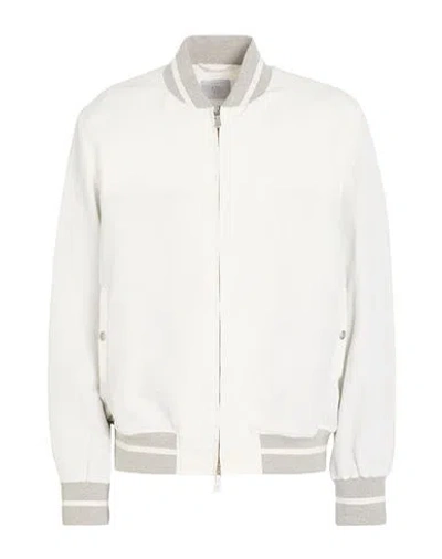 Eleventy Man Jacket White Size 44 Linen, Polyamide