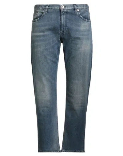 Eleventy Man Jeans Blue Size 32 Cotton, Elastane
