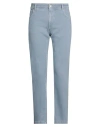 Eleventy Man Jeans Light Blue Size 31 Cotton, Elastane