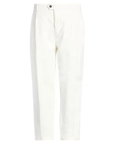 Eleventy Man Jeans White Size 30 Cotton, Elastane