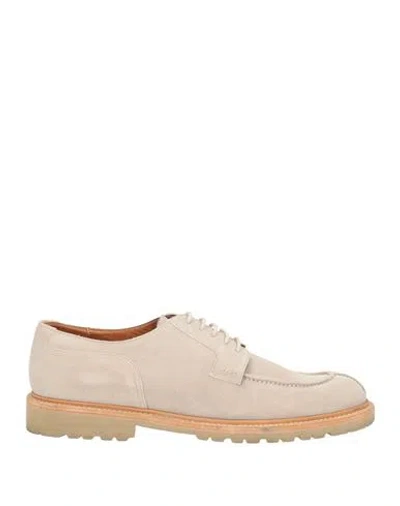 Eleventy Man Lace-up Shoes Ivory Size 11 Leather In Multi