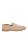 Eleventy Man Loafers Beige Size 12 Leather In Neutral