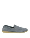 Eleventy Man Loafers Grey Size 11 Leather