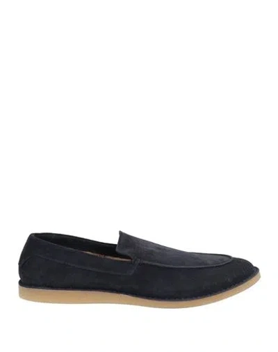 Eleventy Man Loafers Midnight Blue Size 11 Leather In Blue