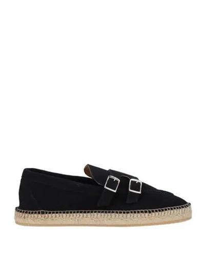 Eleventy Man Loafers Midnight Blue Size 8 Leather In Black
