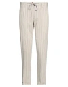 Eleventy Man Pants Beige Size 31 Linen, Cotton, Polyester In Beige
