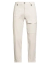 Eleventy Man Pants Beige Size 33 Cotton, Elastane In White