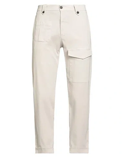 Eleventy Man Pants Beige Size 33 Cotton, Elastane In White