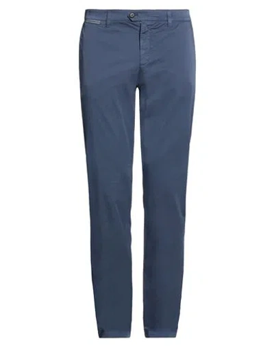 Eleventy Man Pants Blue Size 36 Cotton, Elastane