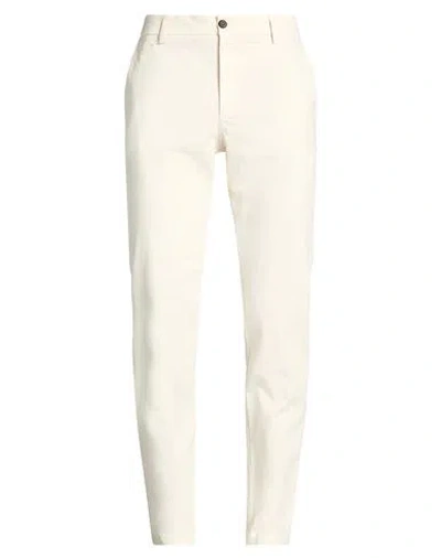 Eleventy Man Pants Cream Size 32 Cotton, Elastane In White