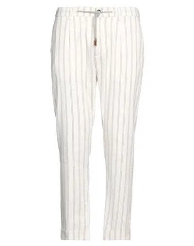 Eleventy Man Pants Cream Size 33 Linen, Cotton, Polyester In White