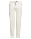 Eleventy Man Pants White Size 31 Cotton, Elastane