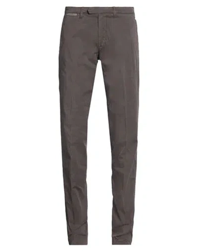 Eleventy Man Pants Dark Brown Size 30 Cotton, Elastane