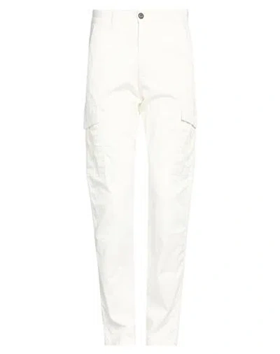 Eleventy Man Pants Ivory Size 30 Cotton, Elastane In White