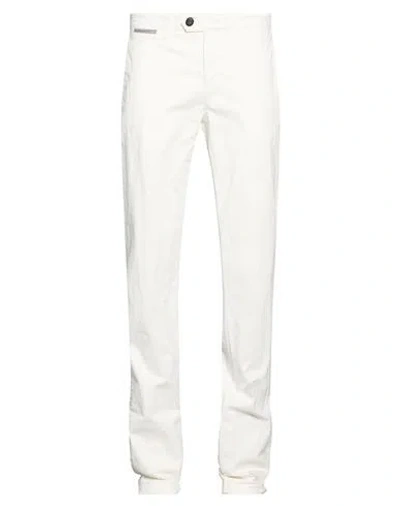 Eleventy Man Pants Ivory Size 31 Cotton, Elastane In White
