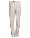 Eleventy Man Pants Ivory Size 33 Cotton, Elastane In White