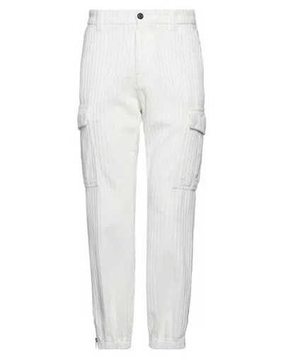 Eleventy Man Pants Ivory Size 33 Cotton In White