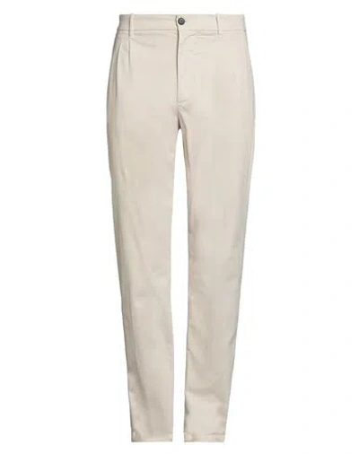 Eleventy Man Pants Ivory Size 34 Cotton, Elastane In White