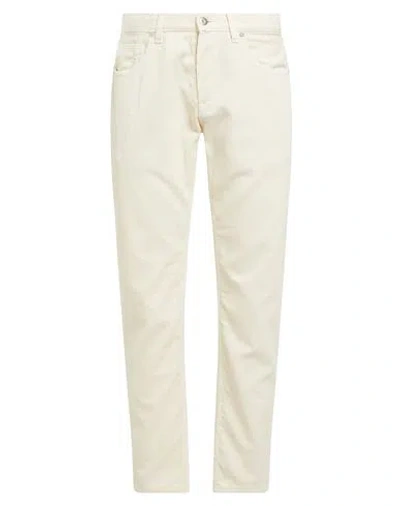 Eleventy Man Pants Ivory Size 32 Cotton, Polyester In White
