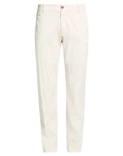 Eleventy Man Pants Ivory Size 38 Cotton, Elastane In White