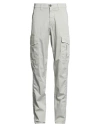 Eleventy Man Pants Light Grey Size 34 Cotton, Elastane In White