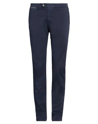 Eleventy Man Pants Midnight Blue Size 31 Cotton, Elastane