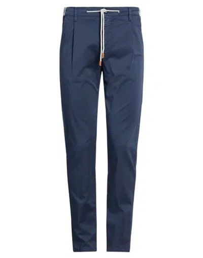 Eleventy Man Pants Navy Size 30 Cotton, Elastane In Blue