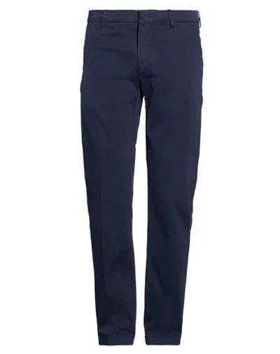 Eleventy Man Pants Navy Size 34 Cotton, Lyocell, Elastane In Blue