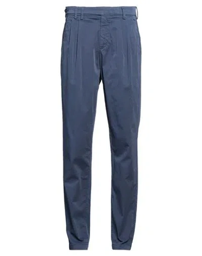 Eleventy Man Pants Navy Size 36 Cotton, Elastane