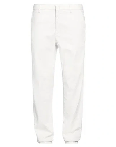 Eleventy Man Pants Off White Size 30 Cotton, Lyocell, Silk, Elastane