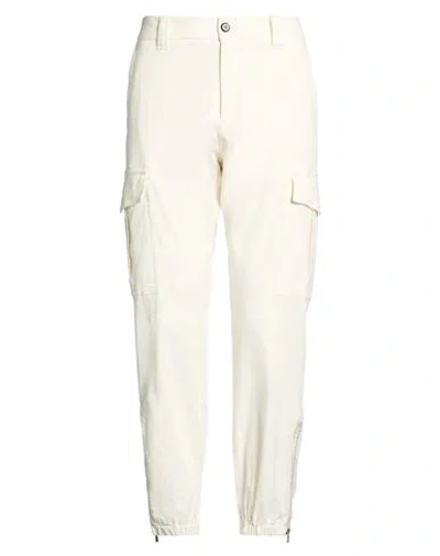 Eleventy Man Pants Off White Size 33 Linen, Cotton, Elastane In Neutral