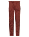 Eleventy Man Pants Rust Size 33 Cotton, Elastane In Red