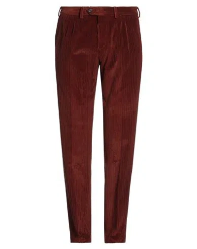 Eleventy Man Pants Rust Size 38 Cotton, Cashmere In Red