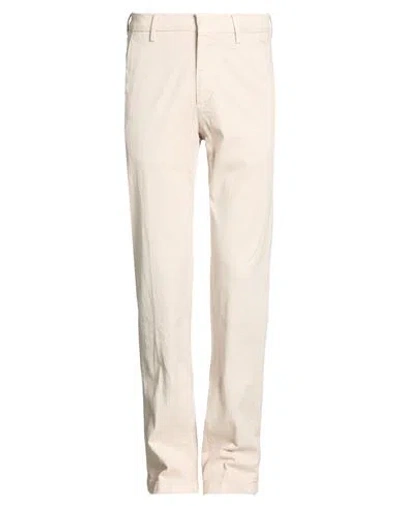 Eleventy Man Pants Sand Size 30 Cotton, Lyocell, Silk, Elastane In White