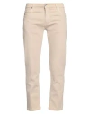Eleventy Man Pants Sand Size 33 Cotton, Elastane In Beige