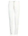 Eleventy Man Pants White Size 31 Cotton, Elastane
