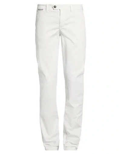 Eleventy Man Pants White Size 32 Cotton, Elastane