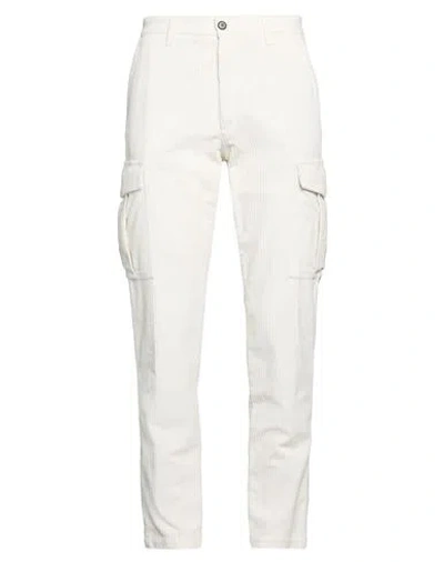 Eleventy Man Pants White Size 32 Cotton, Elastane