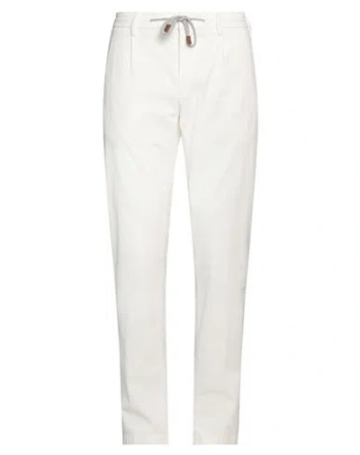 ELEVENTY ELEVENTY MAN PANTS WHITE SIZE 33 COTTON, LYOCELL, ELASTANE