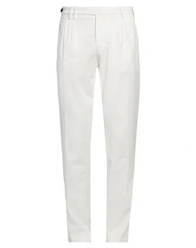 Eleventy Man Pants White Size 34 Cotton, Elastane