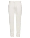 Eleventy Man Pants White Size 38 Cotton, Elastane