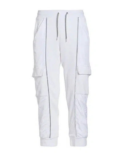 Eleventy Man Pants White Size S Cotton In Blue