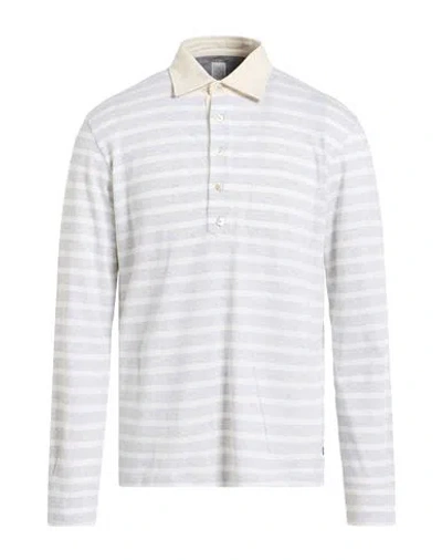 Eleventy Man Polo Shirt Grey Size Xxl Cotton In White