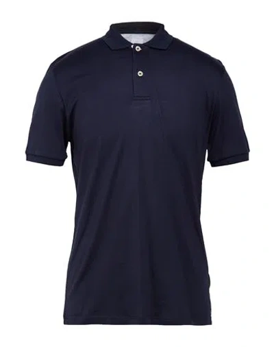 Eleventy Man Polo Shirt Midnight Blue Size S Cotton
