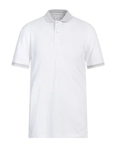 Eleventy Man Polo Shirt White Size Xl Cotton