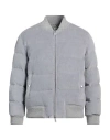 Eleventy Man Puffer Light Grey Size 44 Cotton, Cashmere, Elastane