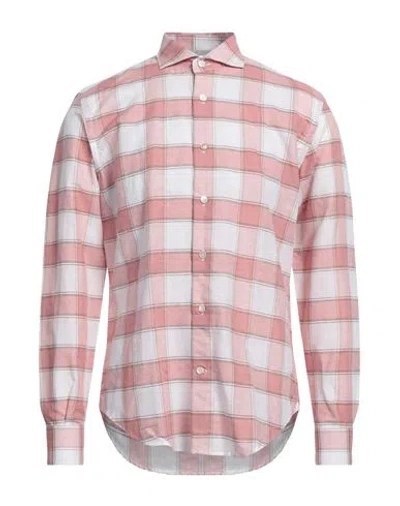 Eleventy Man Shirt Antique Rose Size Xxl Linen, Cotton