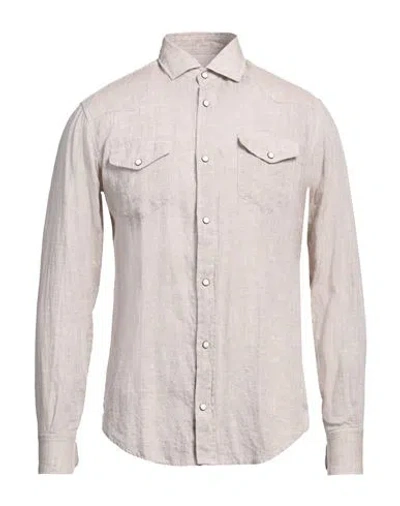 Eleventy Man Shirt Beige Size 15 Linen
