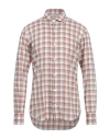 Eleventy Man Shirt Brick Red Size 16 Cotton In Red