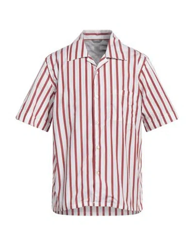 Eleventy Man Shirt Burgundy Size S Cotton In Red